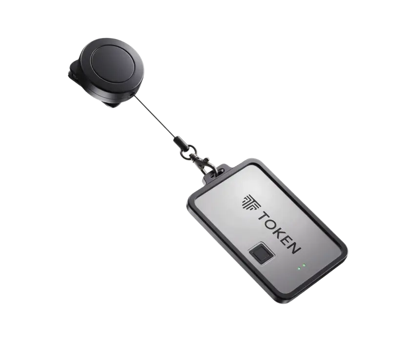 TokenCore™ Card in its id badge accessory