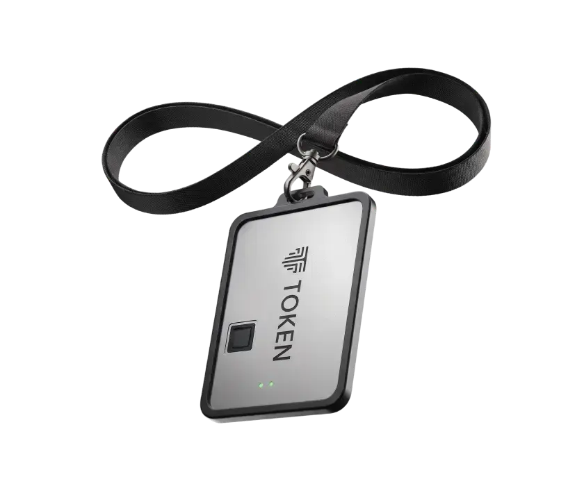 TokenCore™ Card in its lanyard accessory