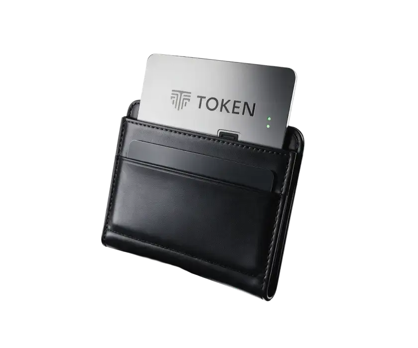 TokenCore™ Card in its wallet accessory