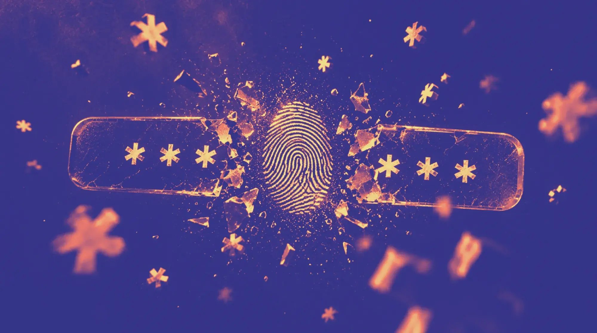 Fingerprint replacing the masked characters in a password field