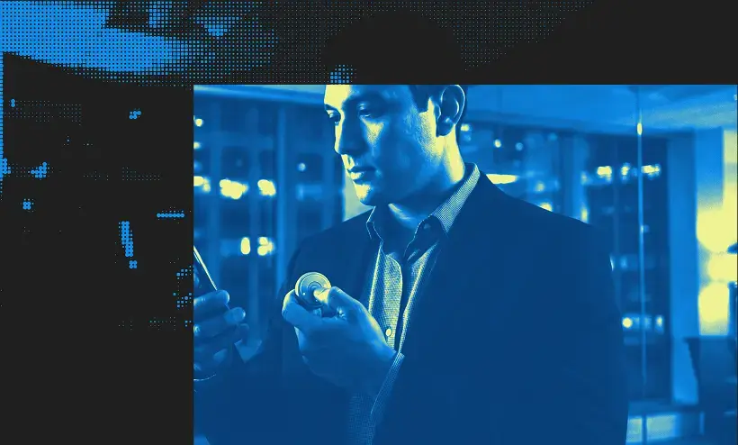 Administrator approving privileged access with TokenCore™ biometric authentication